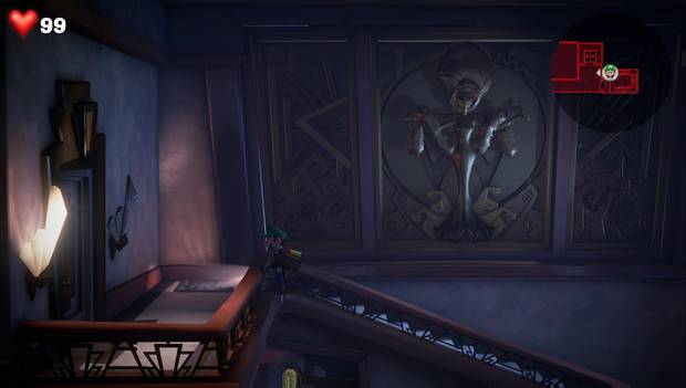 Luigi's Mansion 3 - Suites VIP: rejilla para llegar a la joya amarilla