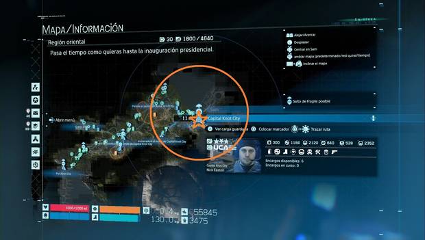 Death Stranding - Terminales: ubicación de Capital Knot City