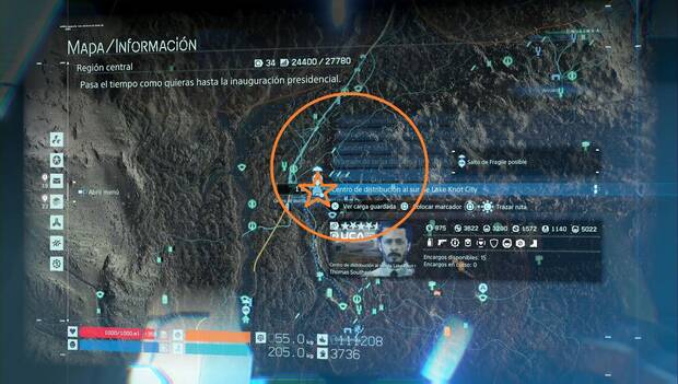 Death Stranding - Terminales: centro de distribución al sur de Lake Knot City