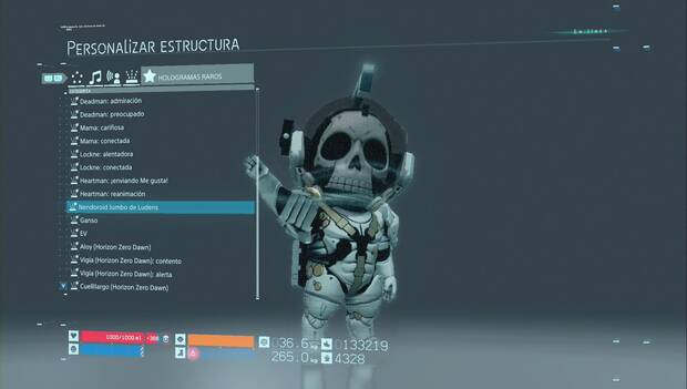 Death Stranding - Hologramas raros: Nendoroid Jumbo Ludens