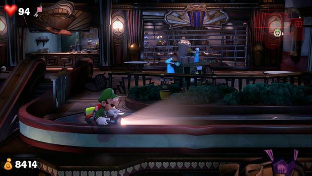 Luigi's Mansion 3 - TIendas del hotel: camino oculto frente a la tienda del as de picas