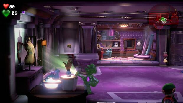 Luigi's Mansion 3 - Tiendas del hotel: maniquí de la tienda de ropa