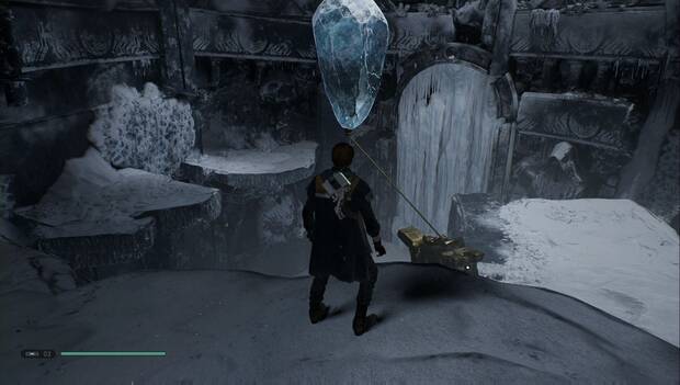 Star Wars Jedi Fallen Order - Derretir el hielo del Templo Jedi: posició del cristal en la segunda ventana