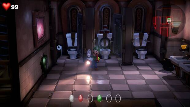 Luigi's Mansion 3 - Entresuelo: joya blanca en el baño