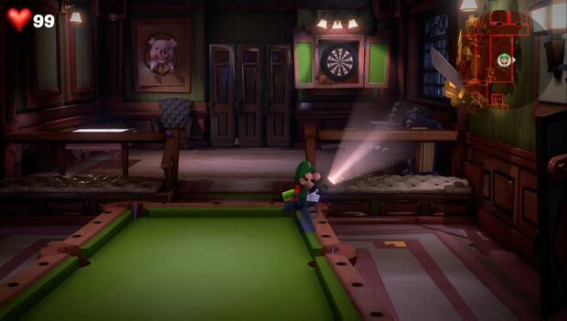 Luigi's Mansion 3 - Entresuelo: espadas en la sala de billar