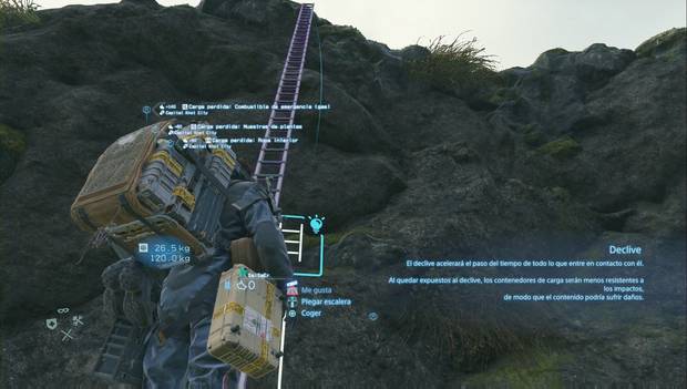 Death Stranding - Episodio 2 Amelie: Sam colocando una escalera