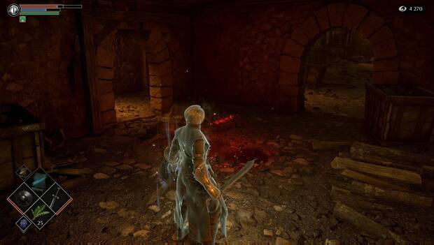 Demon's Souls - Instalaciones de forjado: puerta por la que seguir