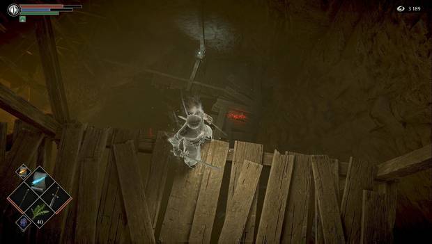 Demon's Souls Remake - La Ciudad Túnel: punto desde el que saltar para coger el anillo de resistencia a la peste