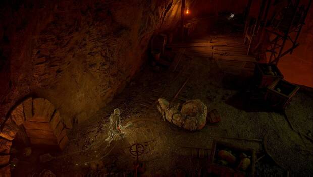 Demon's Souls Remake - La Ciudad Túnel: lagarto de cristal al final del pasillo