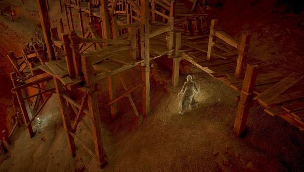 Demon's Souls Remake - La Ciudad Túnel: punto desde el que descolgarte de la pasarela