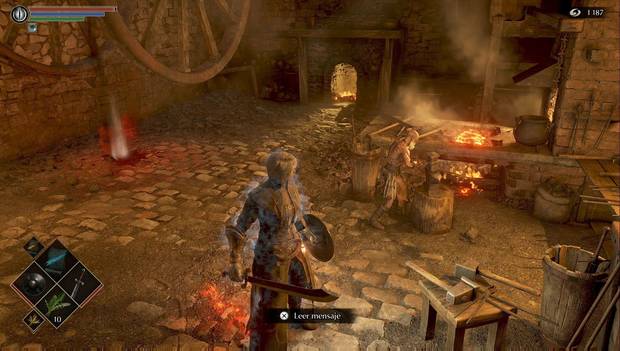 Demon's Souls Remake - Ed, el herrero en Instalaciones de forjado