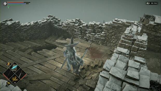 Demon's Souls Remake - Límite de la isla: punto desde el que saltar para conseguir el anillo del regenerador