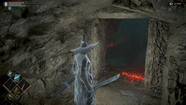 Demon's Souls Remake - El Camino del ritual: puente con una sombra acechando