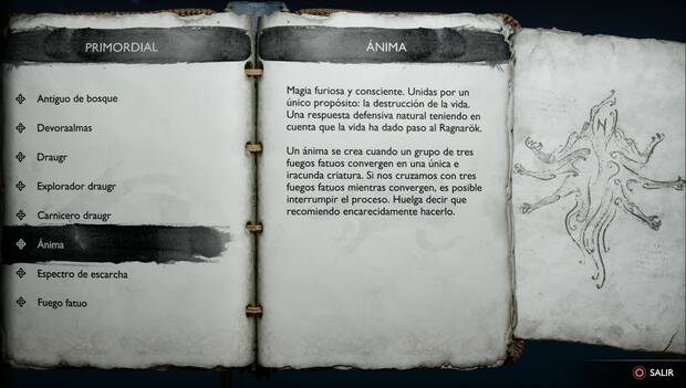 God of War Ragnarok - El fugitivo: información del Ánima en el Códice