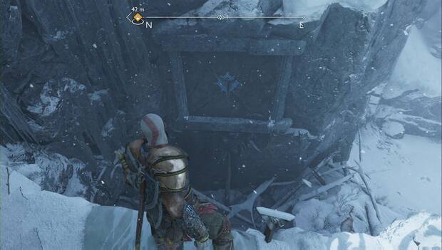God of War Ragnarok - Cofre legendario en el Pozo de Urd: punto desde el que saltar