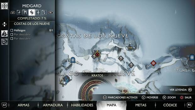 God of War Ragnarok - Ubicación del Hallazgo Fertilidad en Costas de los Nueve