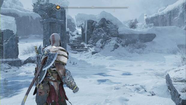God of War Ragarok - Hallazgos en Lago de los Nueve: escaleras por las que llegar a la Kila