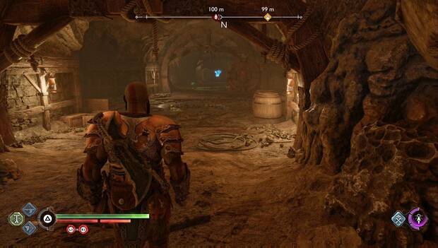 God of War Ragarok - Grietas de Yggdrasil en Svartalfheim: grieta de Yggdrasil en los Túneles de Myrkyr
