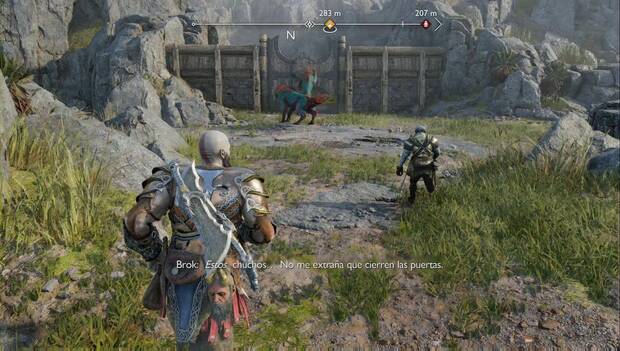 God of War Ragnarok: La forja del destino: gulones junto a la puerta de la forja