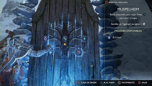 God of War Ragnarok - El Crisol: Kratos viajando a Muspelhei