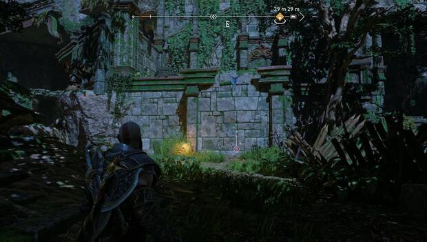 God of War Ragnarok - El rastro de los muertos: punto del muro por el que trepar