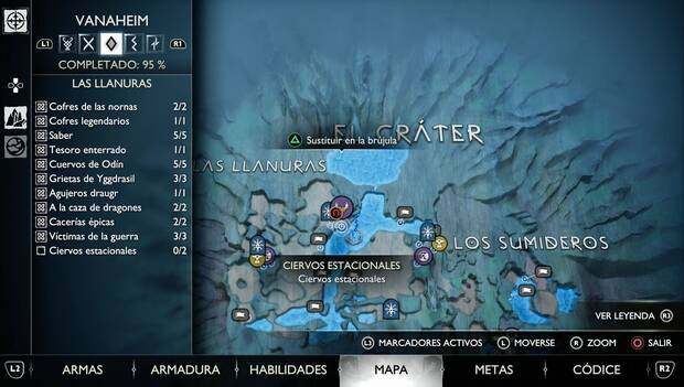 God of War Ragnarok - Ciervos estacionales: ubicación del Ciervo del invierno