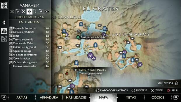 God of War Ragnarok - Ciervos estacionales: ubicación del ciervo de la primavera