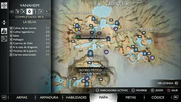 God of War Ragnarok - El Pozo de los deseo: Acceso místico Entrada de La selva