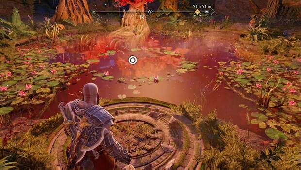 God of War Ragnarok - Plataforma para usar el Pozo de los Deseos