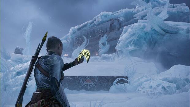 God of War Ragnarok - Liberar la máscara: edificio al que nos dirige la máscara