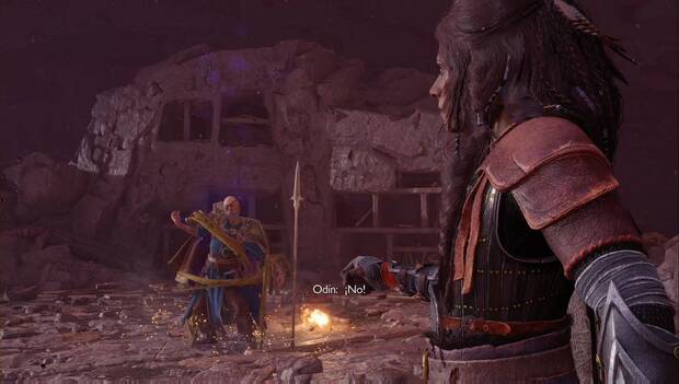 God of War Ragnarok - Los reinos en guerra: Freya retiene a Odín usando raíces