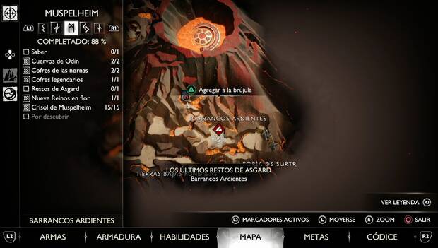 God of War Ragnarok - Los últimos restos de Asgard: Barrancos ardientes
