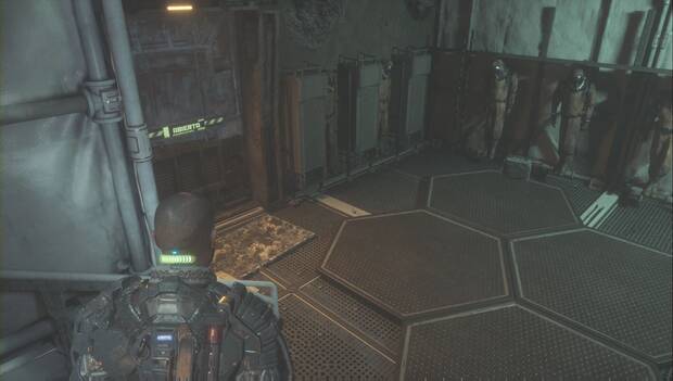 The Callisto Protocol - Colonia: puerta de la sala de los trajes protectores