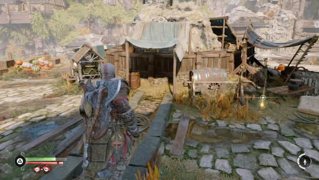 God of War Ragnarok - Objetos de saber: ubicación del pergamino Lista de la compra junto a la estatua de Odín