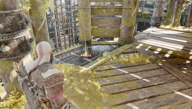 God of War Ragnarok - Objetos de saber en Svartalfheim: ubicación del Pergamino Pasión en la zona del cofre legendario de la Platarofma de Althjof