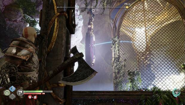 God of War Ragnarok - Cofres legendario #3 en el Templo de la luz: trayectoria para clavar el hcha