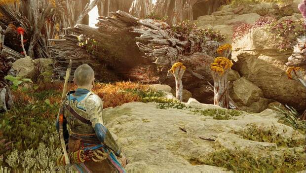 God of War Ragnarok - El santuario perdido: camino hacia la izquierda por el que continuar