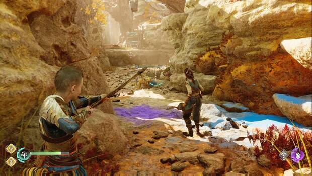 God of War Ragnarok - El santuario perdido: Atreus se enfrenta a un grupo de tatzelwurms