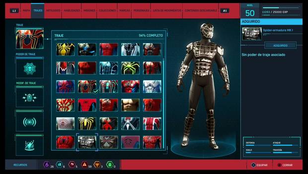 Marvel's Spider-Man - Trajes: Spider-armadura MK I