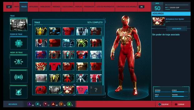 Marvel's Spider-Man - Trajes: Armadura Iron Spider