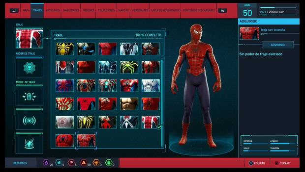 Marvel's Spider-Man - Trajes: Traje con telaraña