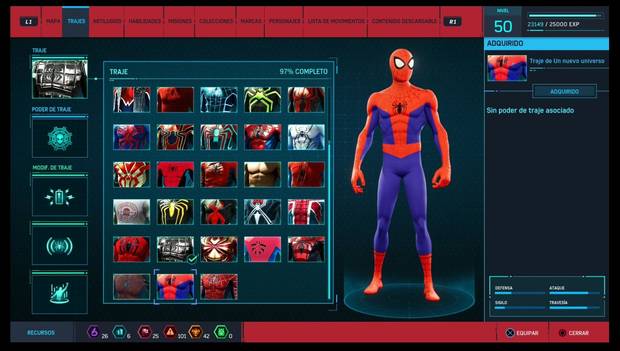 Marvel's Spider-Man - Trajes: Traje de Un nuevo universo