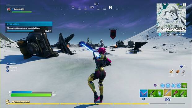 Fortnite Battle Royale - Bloquear con la espada láser