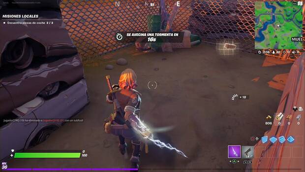 Desafío Fortnite - Encuentra piezas de coche: pieza 1