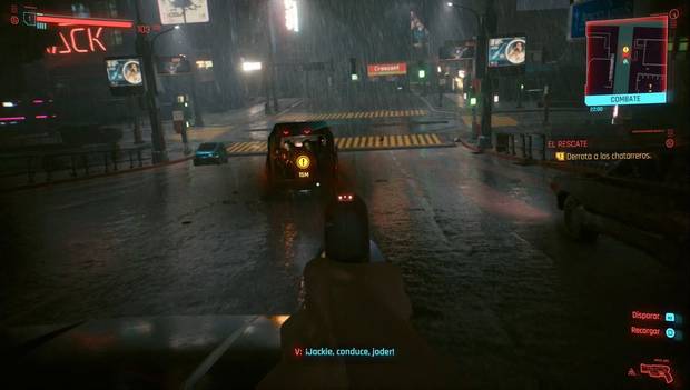 Cyberpunk 2077 - El rescate: dispara a los enemigos de la furgoneta