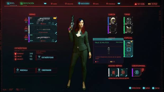 Cyberpunk 2077 - El Golpe: Traje de Militech