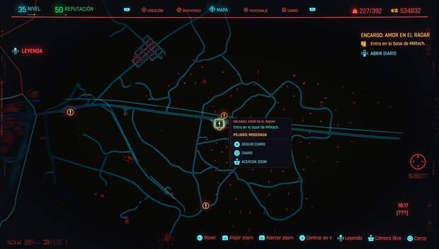 Cyberpunk 2077 - Amor en el radar: ubicación
