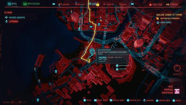 Cyberpunk 2077 - Delito notificado 1 en Pacífica