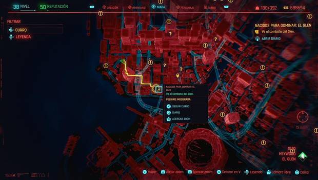 Cyberpunk 2077 - Nacidos para dominar: el Glen - ubicación de la misión