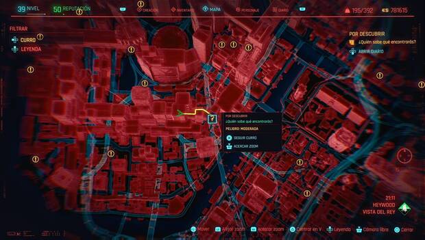 Cyberpunk 2077 - Riesgo: ubicación de la misión